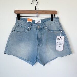 NEW DU/ER Midweight Performance Denim High Rise Short Womens 27
